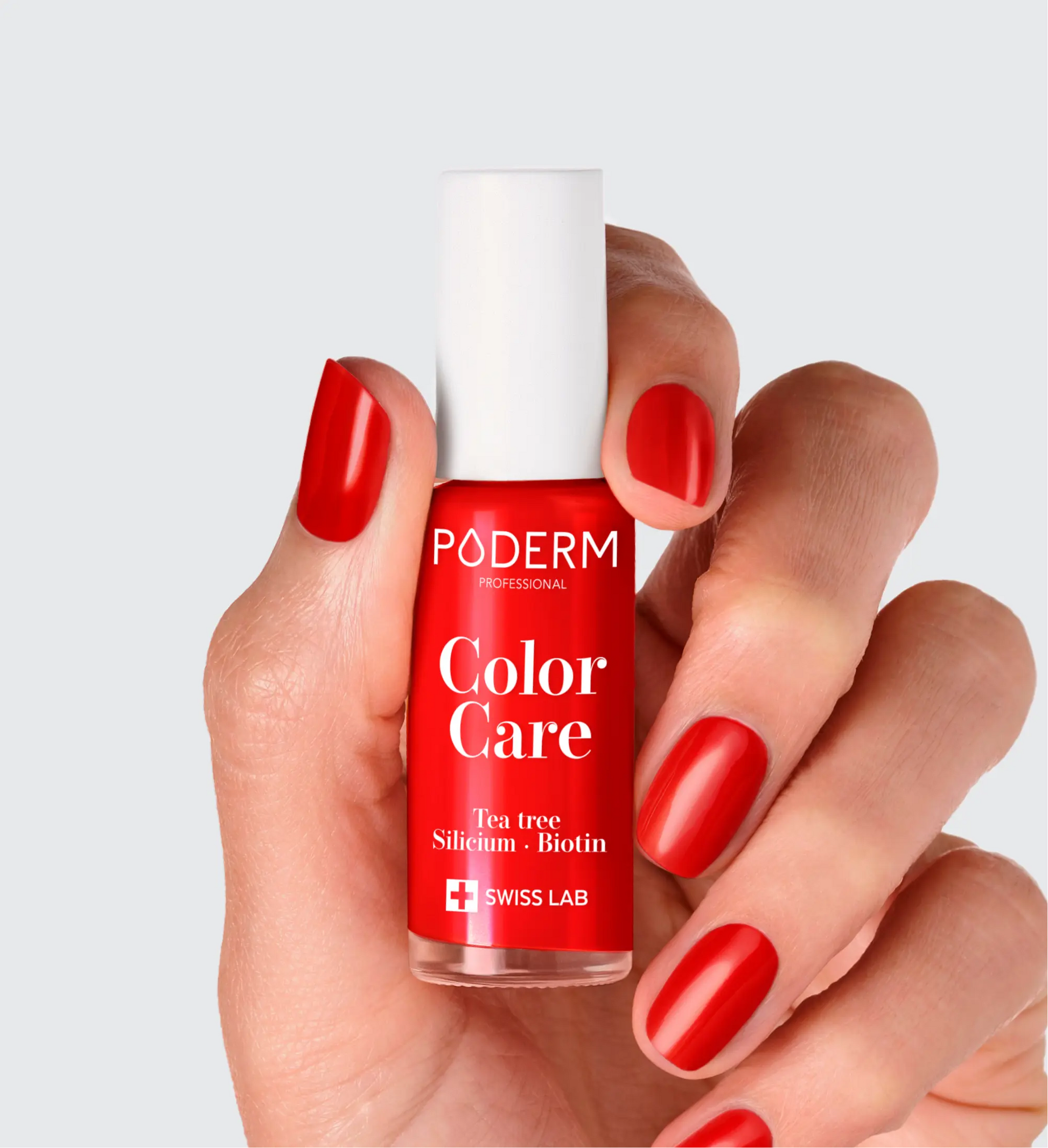 Color Care Tea Tree Nail Polish - Cherry Red