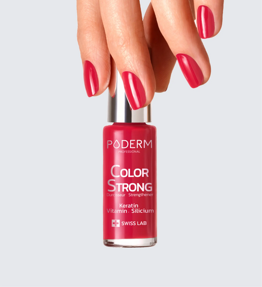 Color Strong Hardener Nail Polish - Red Pink